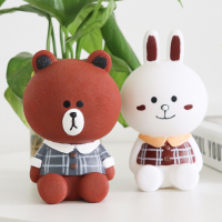 可爱萌新动物存钱罐(小熊小兔子随机)