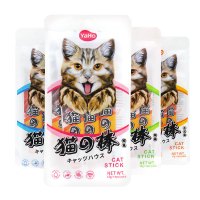 YAHO亚禾 猫零食猫条幼猫小猫咪湿粮15g×4流质猫棒 三文鱼