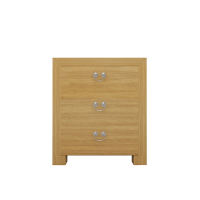 广圣GS床头柜 实木床头柜储物柜 现代床边柜公寓床头柜实木柚木色床头柜
