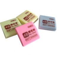 得力(deli)文具3044 橡皮擦 4B橡皮 彩色橡皮 美术专用 擦得干净 默认颜色 36块一盒