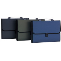 得力(deli)5556 12格A4手提式风琴包 文件包 事务包 公文包软手提245*330*40mm 颜色随机（个）