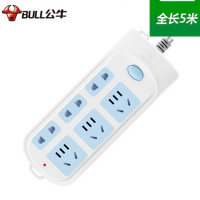公牛6孔插座5M