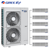 格力(GREE)新品 智睿系列GMV-H160WL/C1 家用中央空调 7匹 一拖六 变频变容室外机 配直流变频室内机