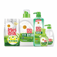 威露士(Walch)妈妈壹选礼包 天然皂液3kg+内衣净300g+天然皂粉1.33kg+餐具净800g+洗手液500ml