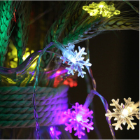 LED彩灯雪花片串灯10串/箱HQ