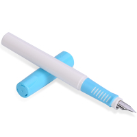 得力S686学生矫姿钢笔(浅蓝)(1支/盒)可换墨囊 学生书写笔 文具用品 起订数288盒