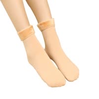 浪莎 光腿露脚踝神器 肉色加厚长袜子女 秋冬中筒加绒过膝月子雪地袜5双