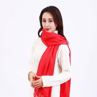 围巾 中国红围巾145g(1000条起订,低于起订量不发货)
