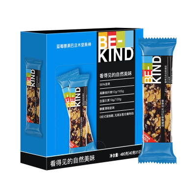 BE-KIND 蓝莓腰果巴旦木坚果棒 40g*12 进口网红休闲健康办公室健身代餐零食食品