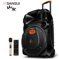 山水(SANSUI) A15-66 15英寸重低音广场舞拉杆音箱蓝牙户外便携式移动舞台音响大功率扩音 豪华版