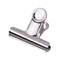 票夹圆形不锈钢办公收纳夹圆形票夹子票据夹