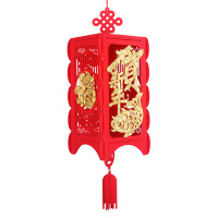 SCP 小号金字毛毡灯笼 SCP-11541 春节节庆灯笼喜庆装饰用品63*14cm (50个起订)