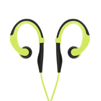 品胜(PISEN) R100 带麦线控入耳式手机耳机 挂耳式有线运动耳机 青草绿 一副装