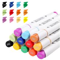 宝克(BAOKE)MP2913-12 酒精油性双头马克笔套装 学生手绘漫画设计绘画彩笔记号笔12色