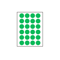 沪花圆点自粘性标贴(绿色)(5本装)