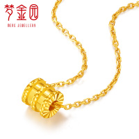 梦金园 [新品] 5G黄金项链足金999套链网红ins小蛮腰锁骨链套链女士计价 黄金首饰
