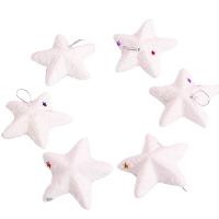 SCP 10cm白色雪花五角心装饰 SCP-11639 圣诞树装饰用品圣诞树挂件(6个/包) (10包起订)