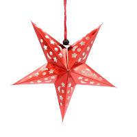SCP 60cm立体圣诞纸五角星装饰 SCP-11636 圣诞树装饰用品圣诞树挂件 (10个起订)