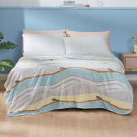 罗莱家纺床上用品简约双人床冬季毛毯休闲毯野性琉璃法兰绒毯