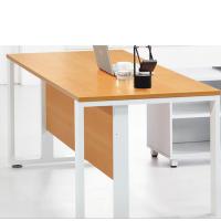 一利 经理桌 1600*1600*750MM 材质：口子钢架，桌面白色布纹，含一个侧柜，白色 单人位 一件装