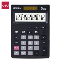 得力(1519A)双电源经典商务桌面计算器 12位大屏记忆储存桌面计算机双电源黑色(台)