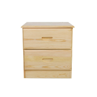 浅色木纹床头柜两抽屉