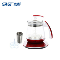先科(SAST) XH-808D烤漆红养生壶家用玻璃电煮茶壶全自动加厚煮茶器多功能养身烧水壶