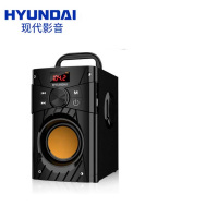 现代(HYUNDAI) 便携式蓝牙音箱B21 低音炮音响 户外广场舞音响 户外会议小钢炮 收音机 扩音器 经典黑