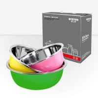 栢士德 BYSTON 旭日彩色盆 BST-018 不锈钢三件套盆 24+26+28CM(节假日不发货)