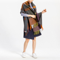 鄂尔多斯ERDOS 纯山羊绒提花女款围巾披肩