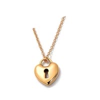 蒂芙尼蒂凡尼 Tiffany & Co 女士18K玫瑰金爱心锁项链 18K玫瑰金