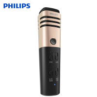 飞利浦 (PHILIPS) DLK38001直播版手机 全民k歌 有线电容麦克风话筒 唱吧直播主播 金色