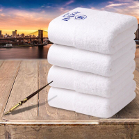 富丽曼斯(flms)毛巾 纯棉白色毛巾 酒店宾馆毛巾洗脸洗澡毛巾