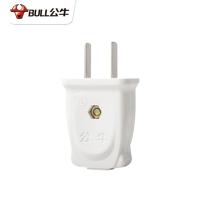 公牛插头插座头电源插头10A250V两脚插头扁头T-10L1 10个装