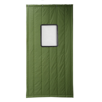 PROPRO LH 棉门帘 遮挡冬季棉门帘防水布通用垂帘布艺布料门口棉门帘 带玻璃 1.2*2.4米