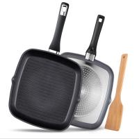 爱仕达煎锅 新不粘少油烟煎烤盘牛排煎锅 明火电磁炉通用 28CM JL28K1WG