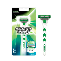 吉列(GILLETTE)锋速3敏锐刀架(1刀头)(单位:个)