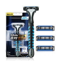 吉列(GILLETTE)威锋3强化刀架(3刀头)(单位:个)