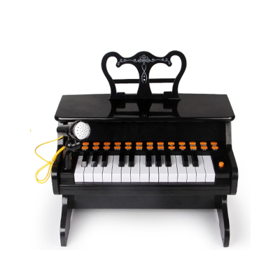 宝丽 朗朗之声 儿童古典钢琴 电子琴带麦克风早教宝宝钢琴可充电立体音效音乐玩具早教益智玩具 黑色