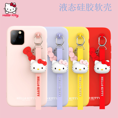 HelloKitty 苹果11PROMAX手机壳iPhone11液态硅胶保护套可爱卡通