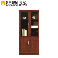 奇冠 二门文件柜 800*400*2000 QG-D0008 现代简约实木文件柜(L)