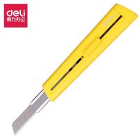 得力(deli) 2038美工刀 小号金属/塑料壁纸刀 金属刀壳 裁纸刀 (单位:把) 黄色