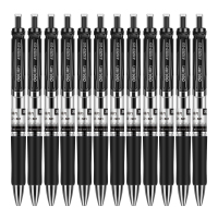 得力S01中性笔0.5mm弹簧头(黑)(12支/盒)