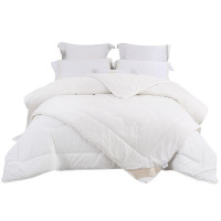 水星家纺7222 羊毛柔丝二合一子母被芯 澳洲羊毛·蕴柔抗菌二合一被(漂白色) 200X230cm(套)