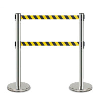 一米线栏杆座隔离带护栏杆警戒围栏 立柱双层栏杆-2m长