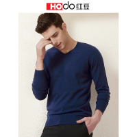 HODO红豆男装 男士羊毛衫 [100%羊毛]秋季时尚简约休闲鸡心领V领多色舒适羊毛衫男毛衫
