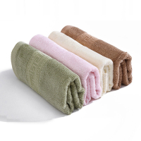 竹一百 竹纤维洗脸大毛巾情侣洁面巾 长城缎档款四条装 115g/条 34*76cm