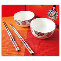 华典世通 FLSX-1650福禄寿喜碗筷四件套 单套装