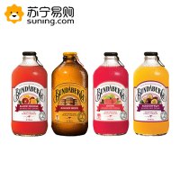 宾得宝含气水果饮料宾(血橙、姜汁、番石榴、百香果,混合口味)375ml*4瓶ZX