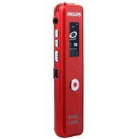 飞利浦录音笔VTR5100 8G 红色 远距离 降噪录音笔 MP3播放器 学习会议取证高品质录音笔充电